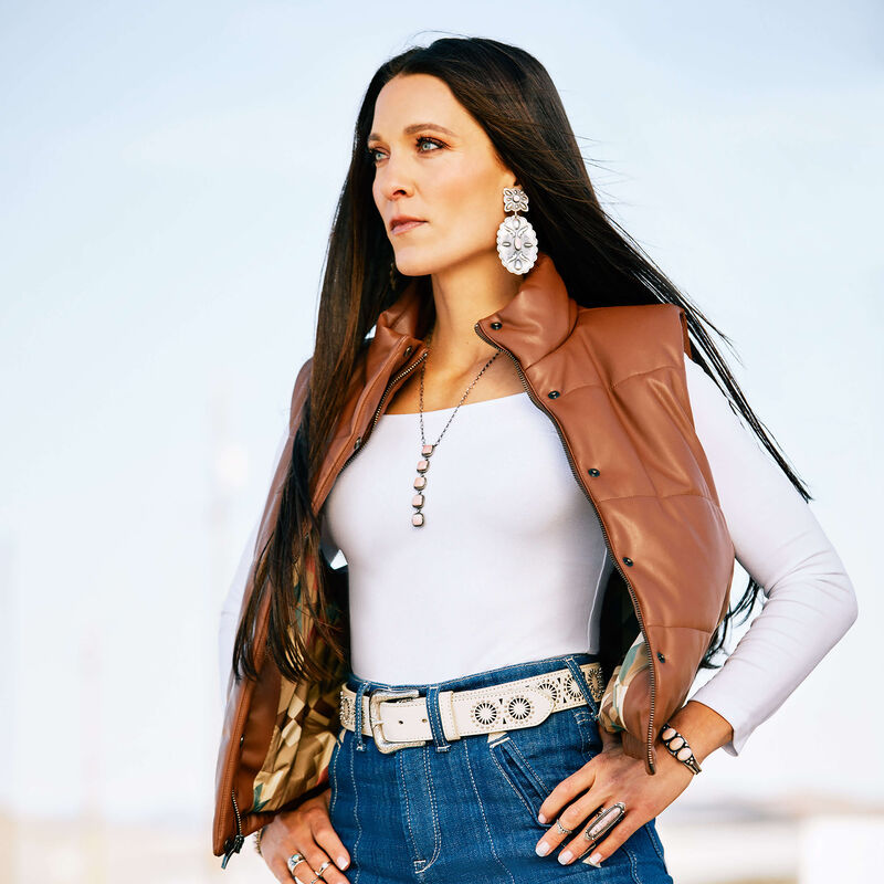 Swirls Faux Leather Vest