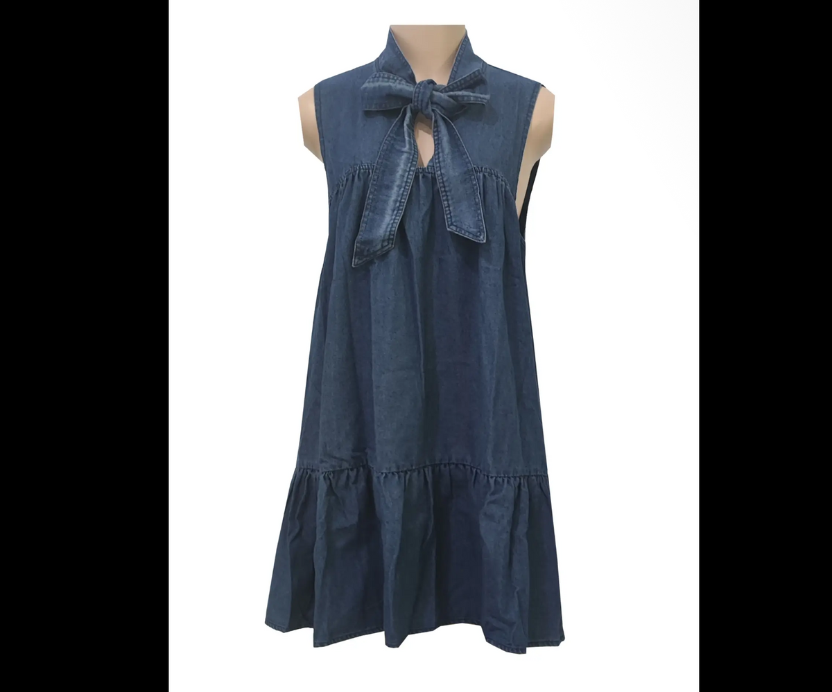 Denim Bow Dress