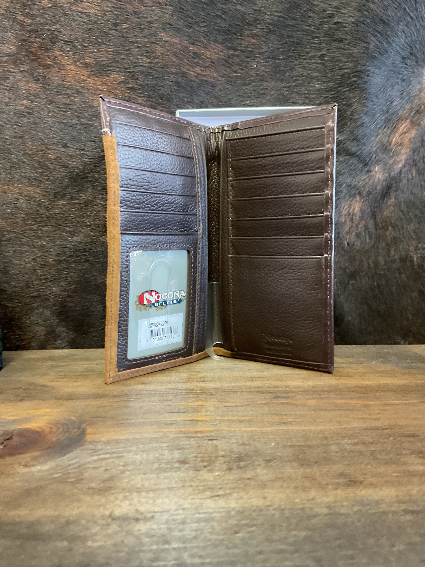 Suede stitched Rodeo wallet/checkbook