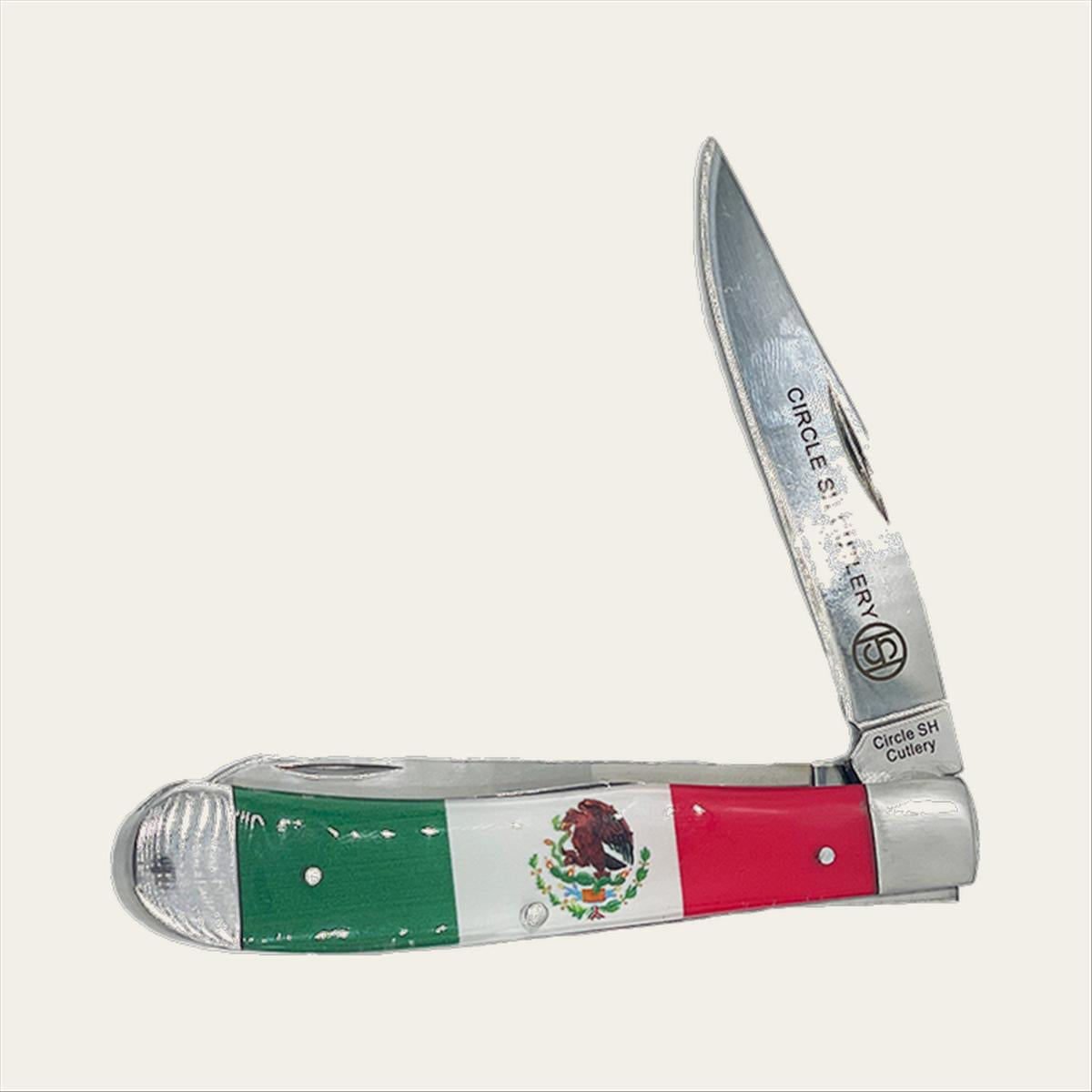 Circle SH Knife with Mexican Flag