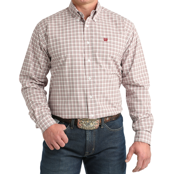 White Plaid Long Sleeve