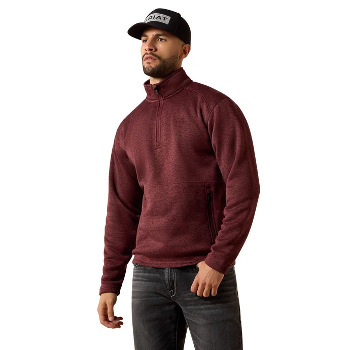 Caldwell 1/4 Zip Sweater - Mahogany