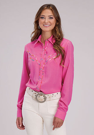 Solid pink rayon
