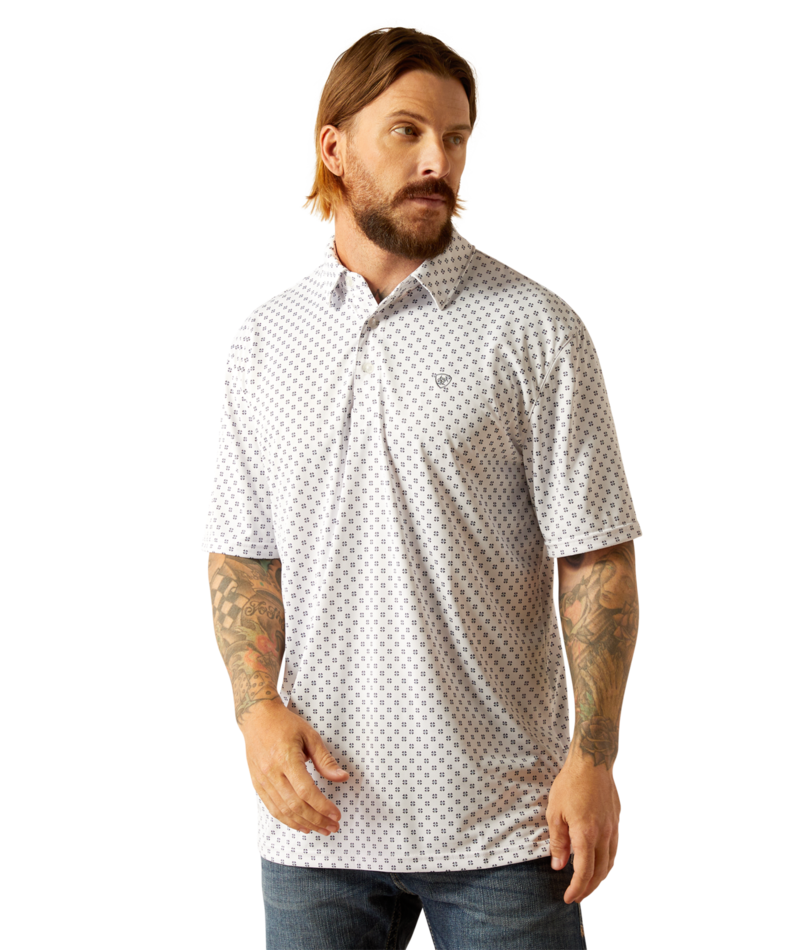 White Geo Polo