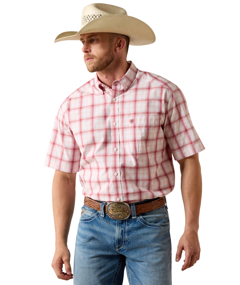 Tully Classic Fit Shirt PEACH PLAID
