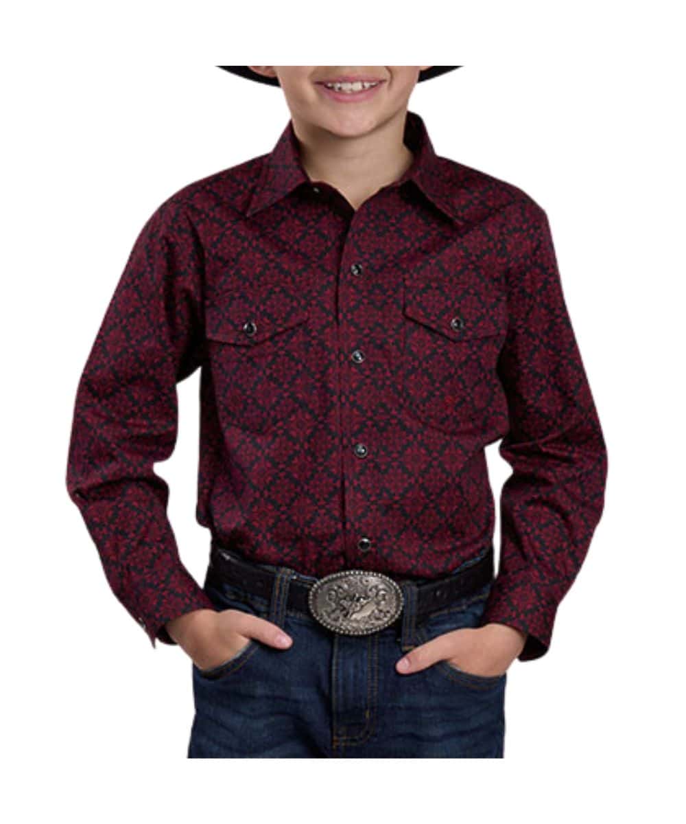 Plum Roper Boys' Snap Shirt