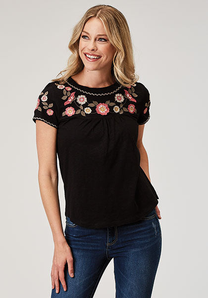 Black Floral Jersey