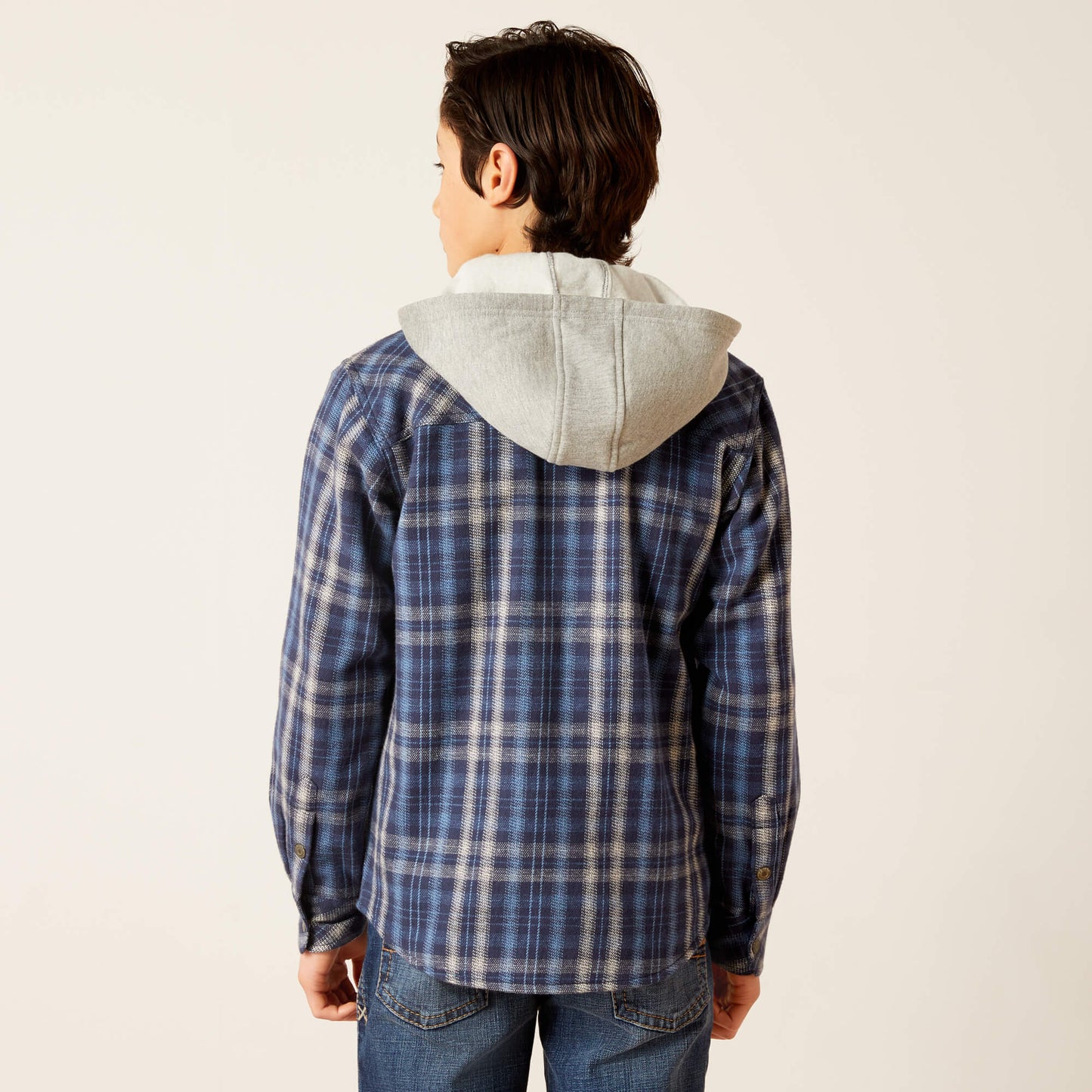 Blue flannel hoodie