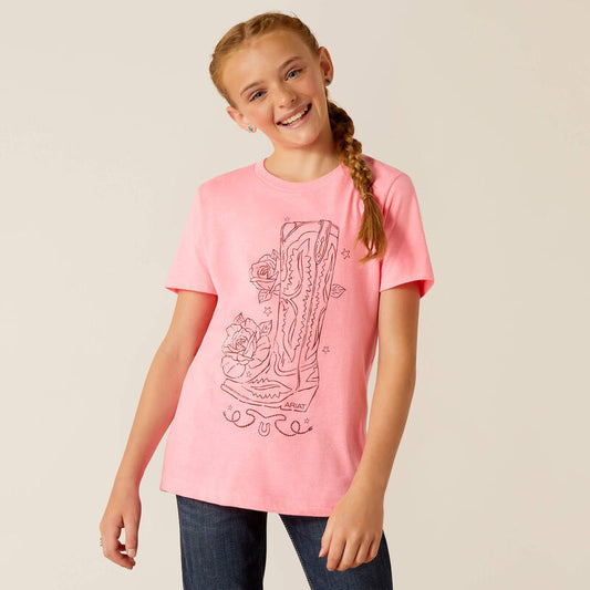 Girls Pink Boot T