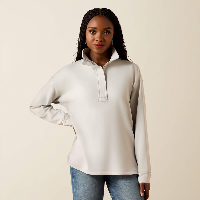 Breeze Logo 1/2 Zip Sweatshirt Quiet Grey