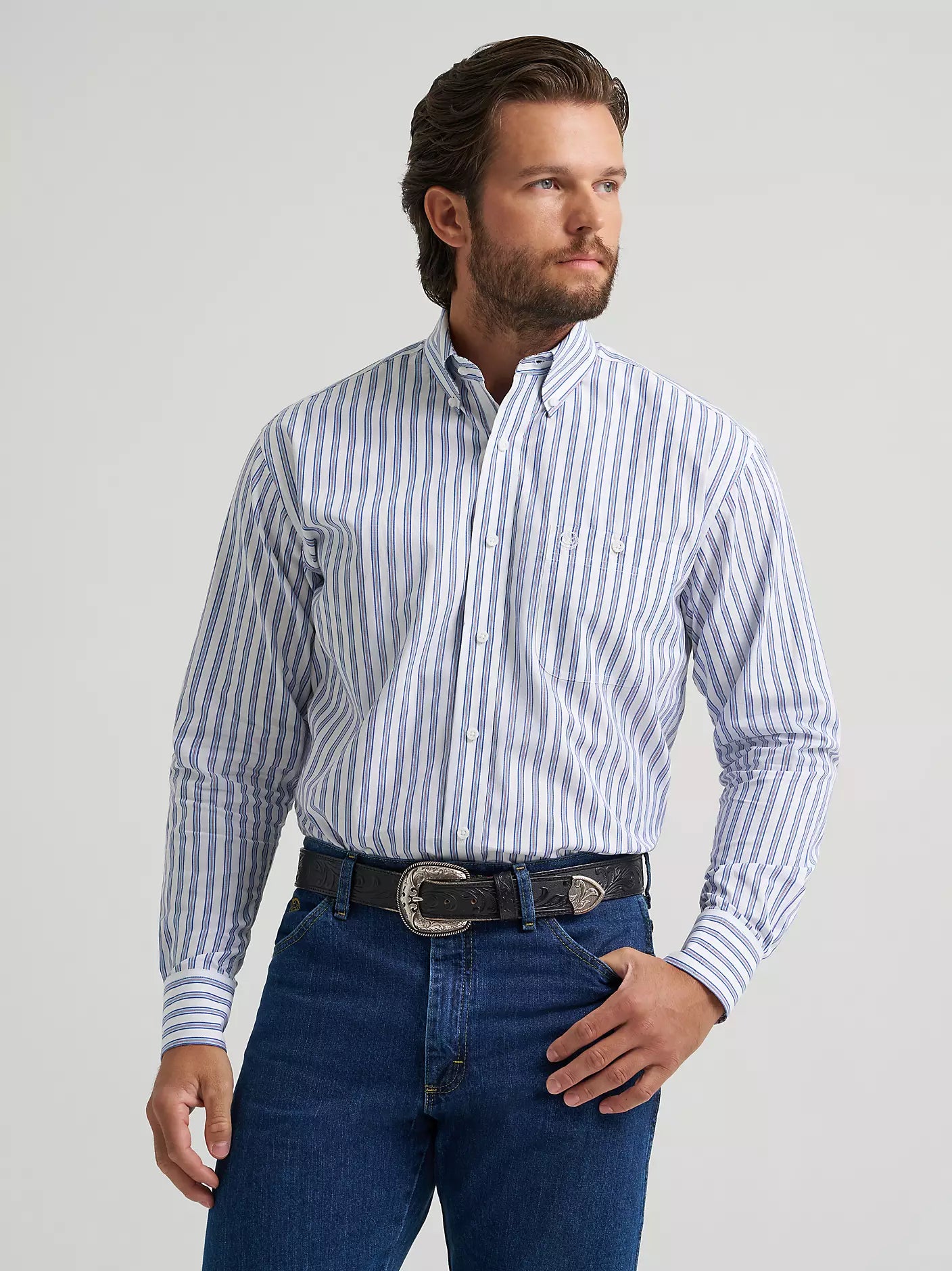 George Strait Blue Stripe LS