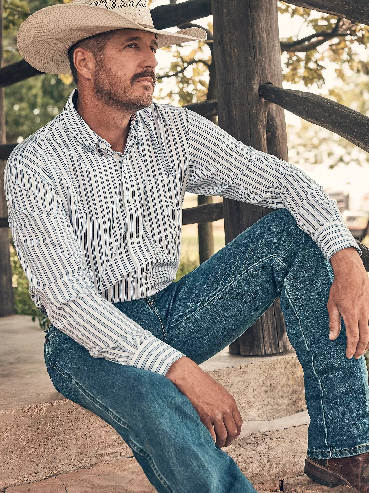 George Strait Blue Stripe LS