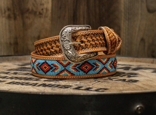 Floral Basket Aztec Belt