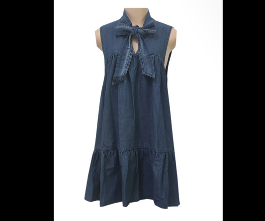 Denim Bow Dress