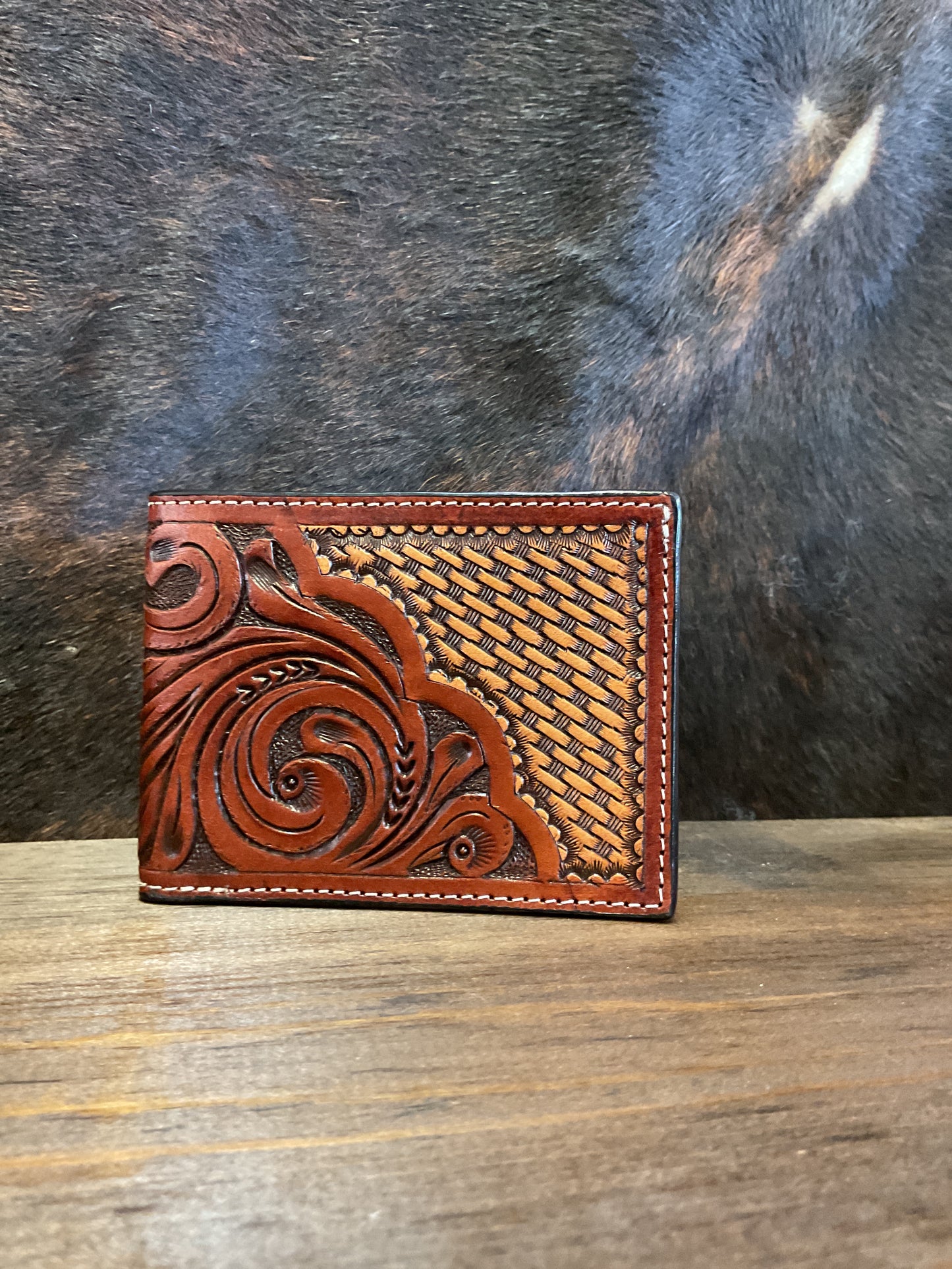 Floral/Basket Weave