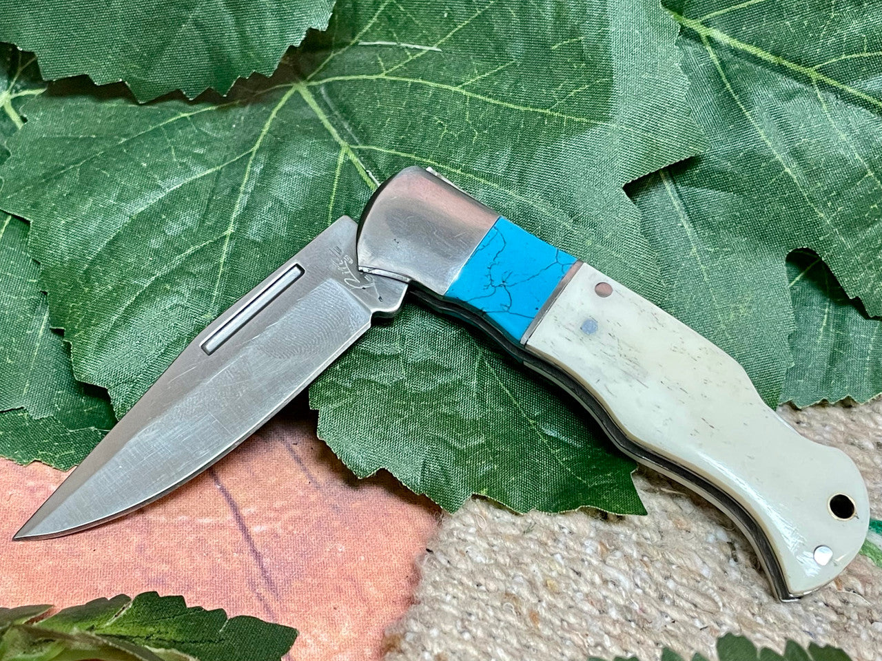 Blue Baby Faux Turquoise 3.5" Knife