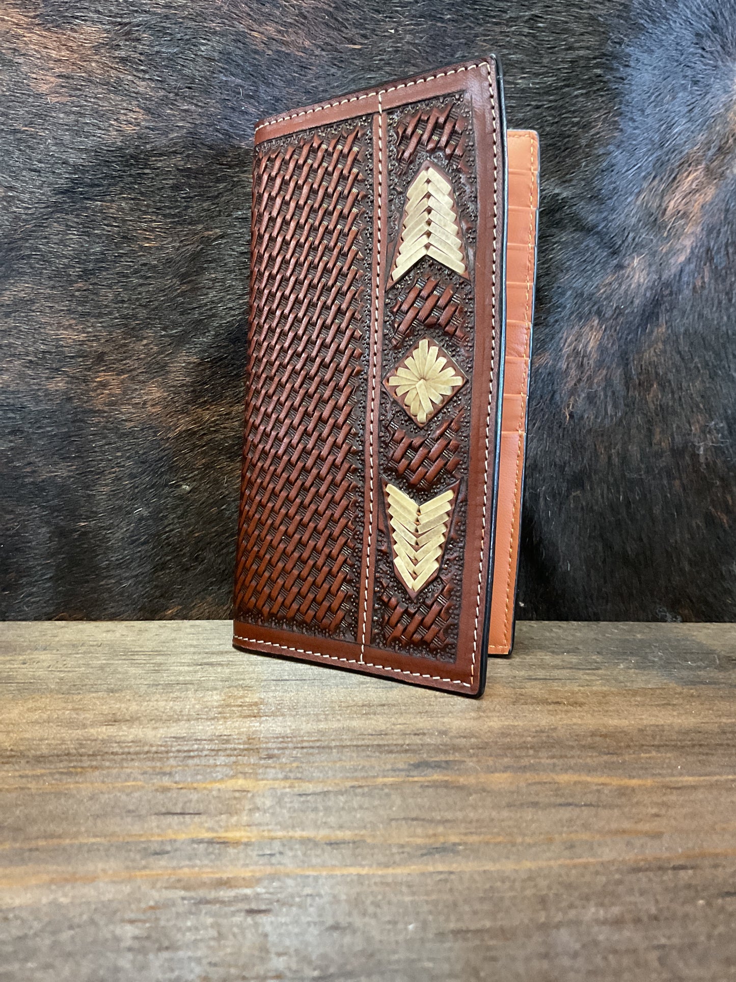 Basket weave rodeo wallet/checkbook