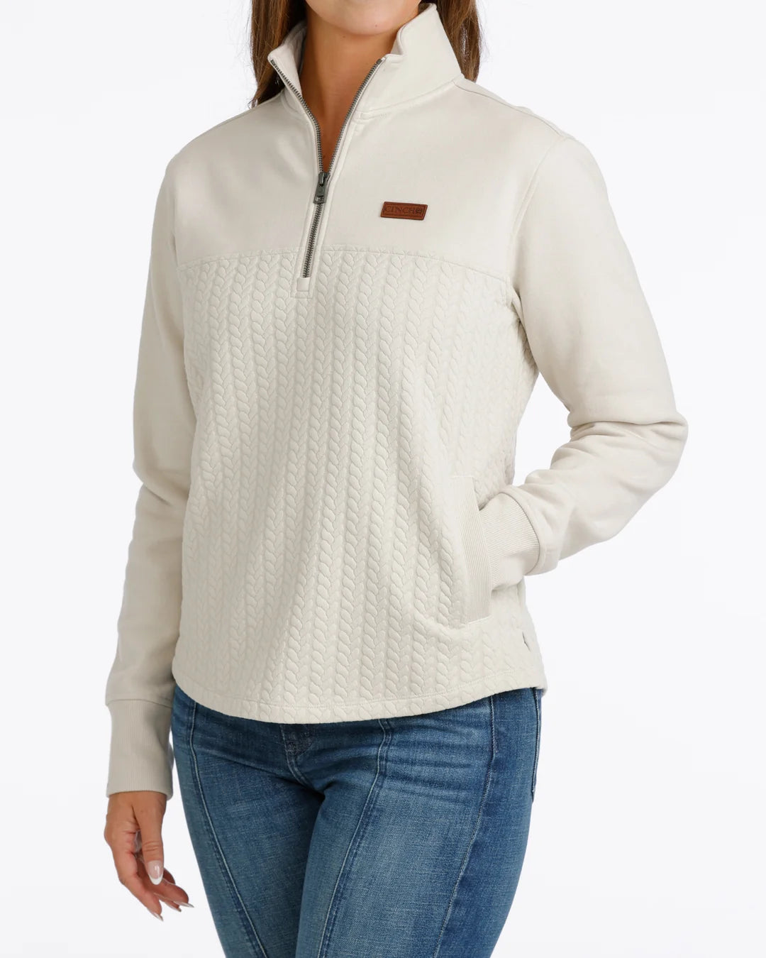 Cream 1/4 pullover