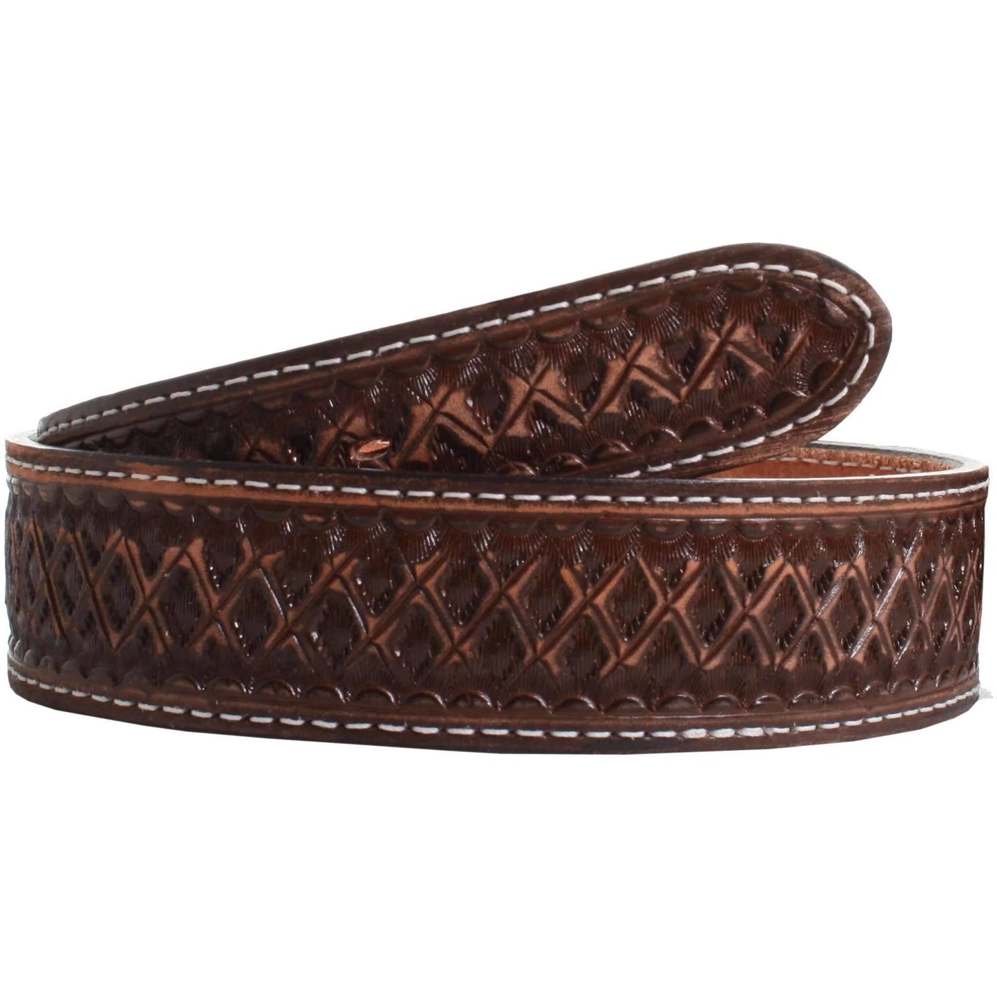 Brown Vintage Tooled Belt