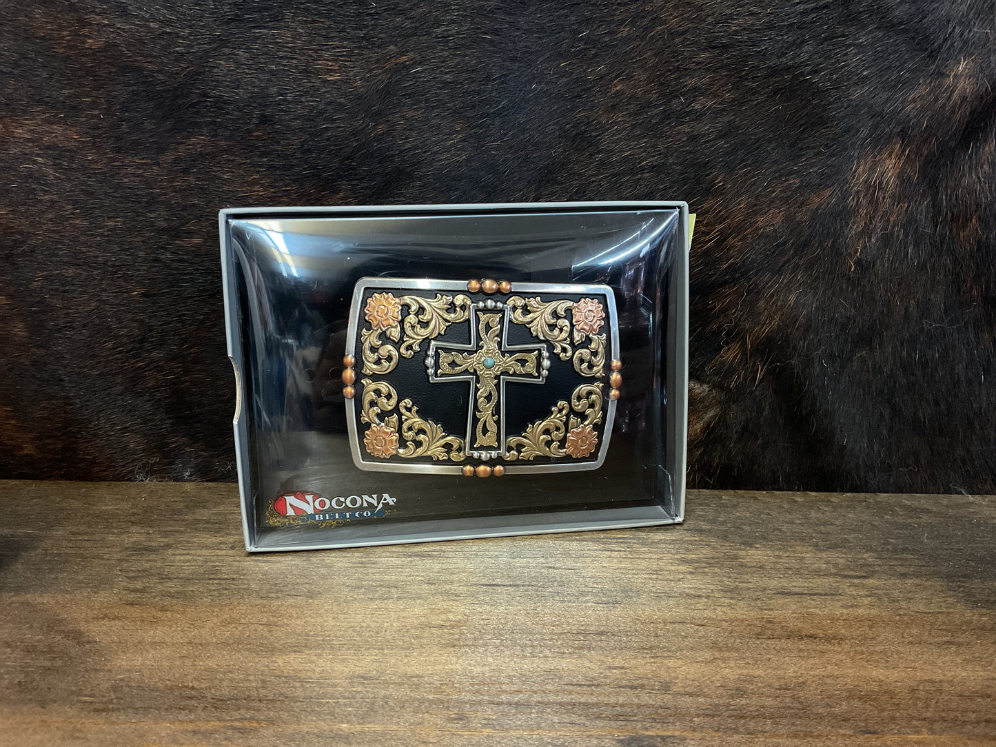 Multi Finish Cross Buckle