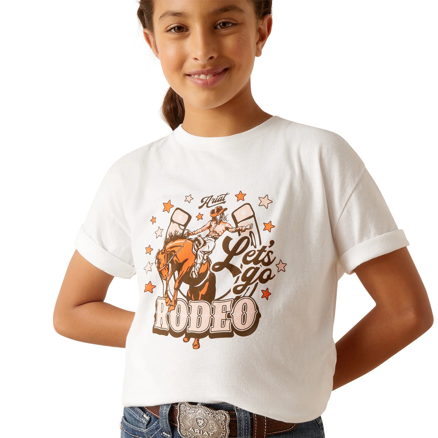 Let’s rodeo White Tee