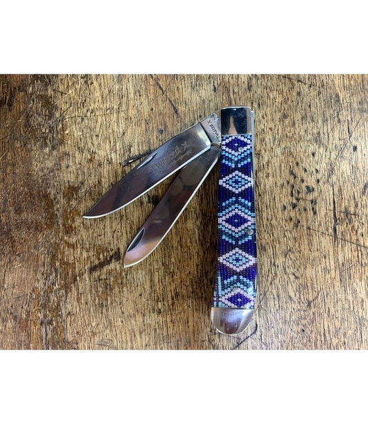 Blue and White Beaded