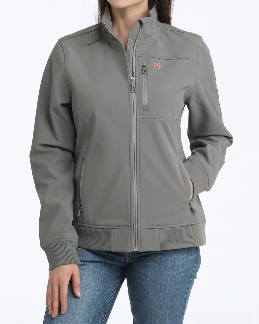 Grey Logo Zip
