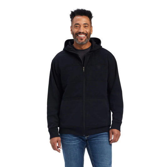 Men's Zephyr Hybrid Black Full Zip Jacket