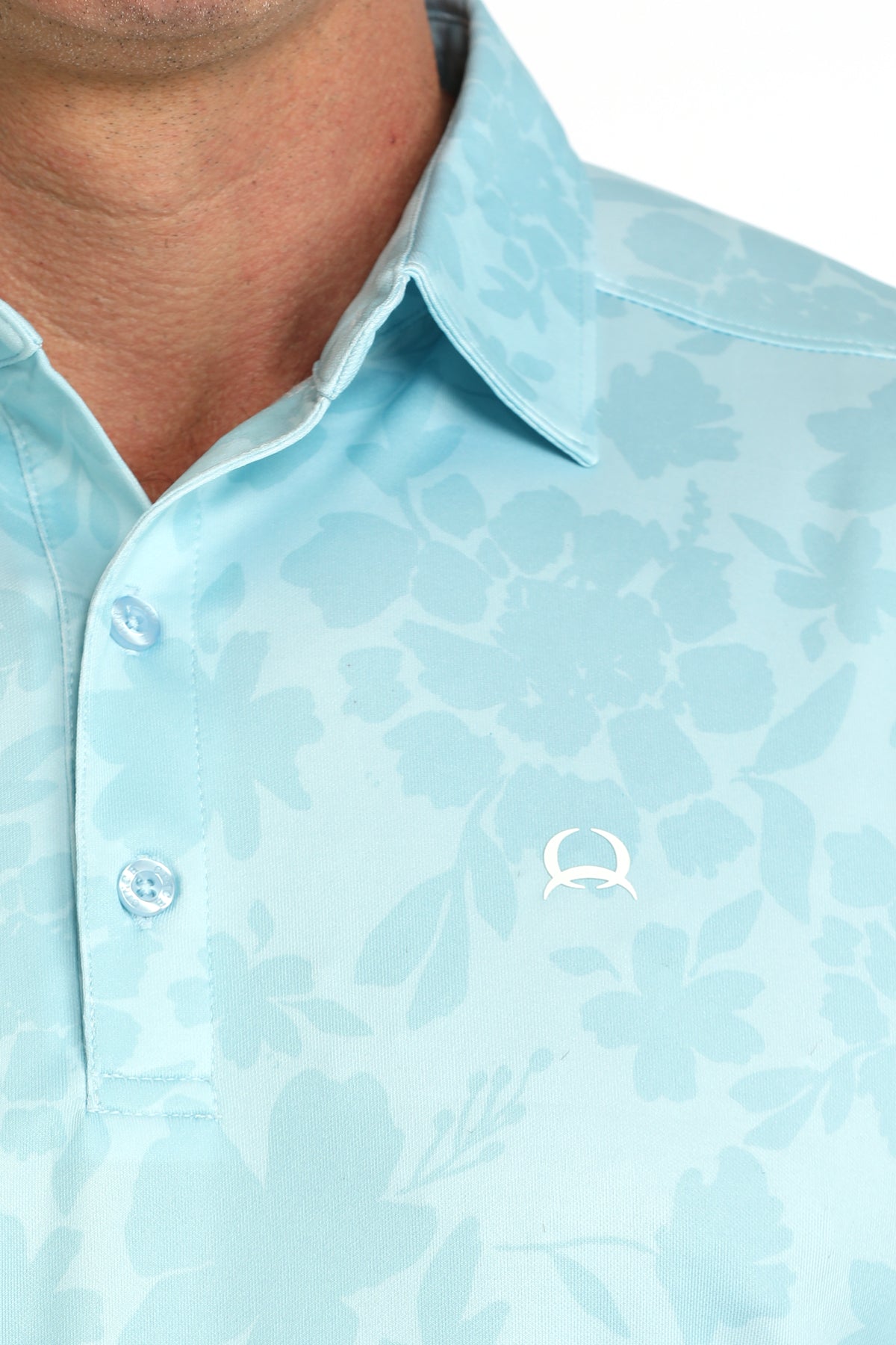 Leaf Light Blue Polo