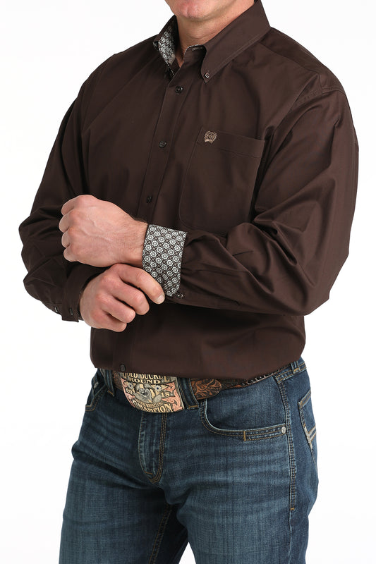 Men Solid Brown