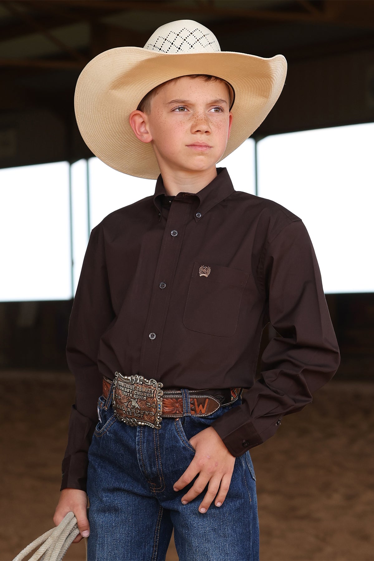 Boys Solid Brown