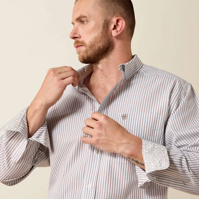 Men's WF Cory L/S White Stripe