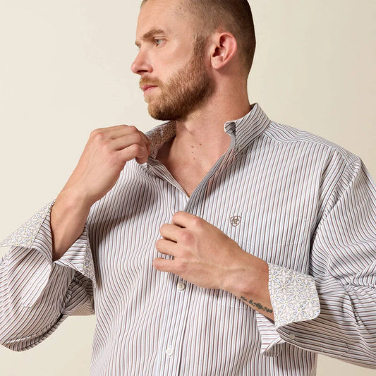 Men's WF Cory L/S White Stripe