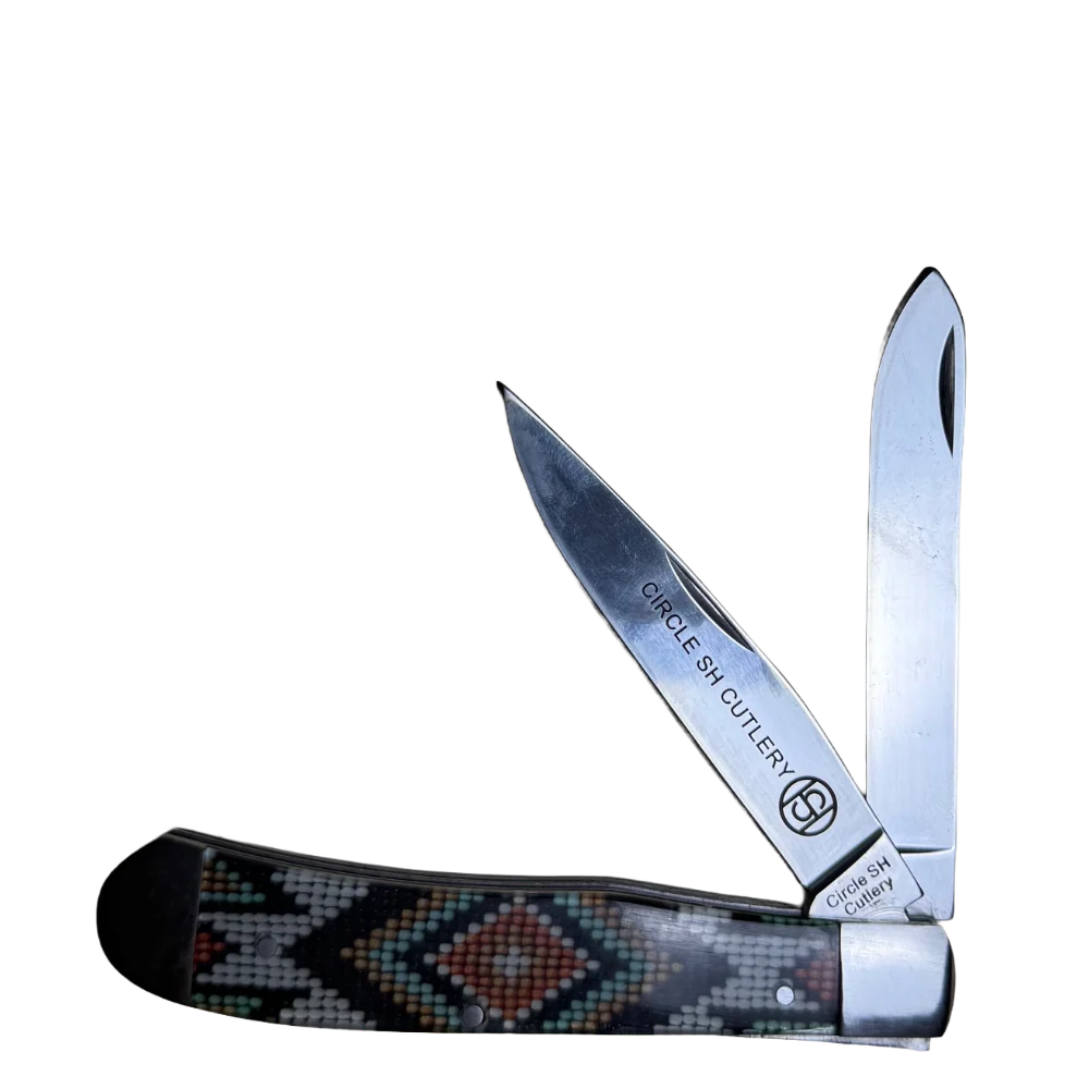 Circle SH Knife Trapper, bead look