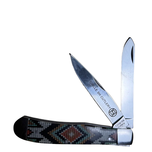 Circle SH Knife Trapper, bead look