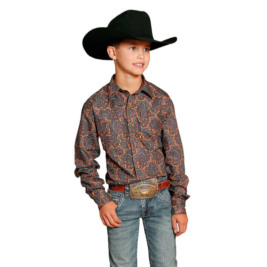 Boys Brown Print