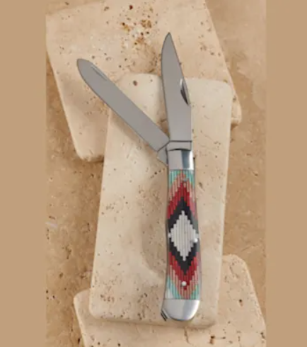 Circle SH Trapper Knife, Beaded look