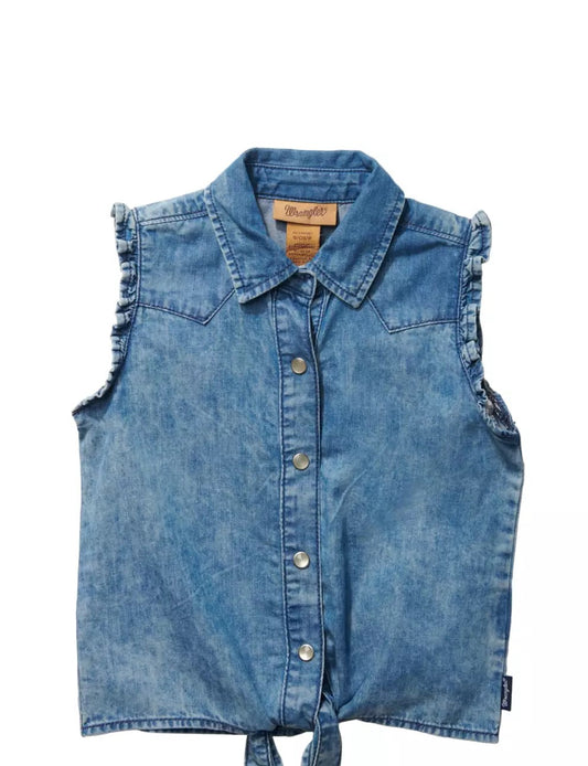 Girls Ruffle Denim SS