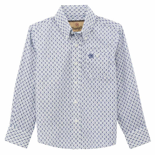 Boys Classic Long Sleeve Navy/White