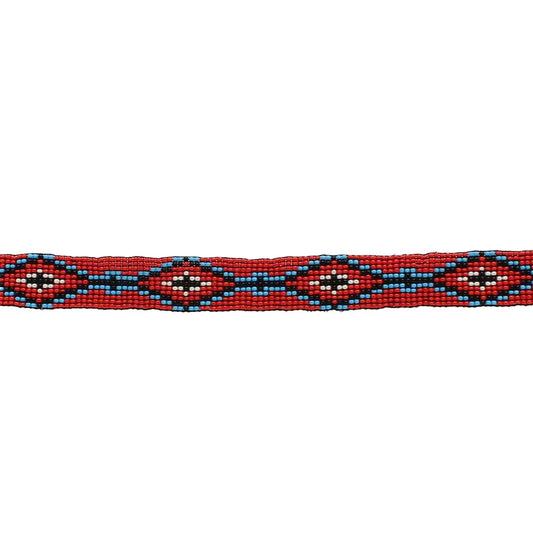 Beaded hatband red