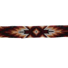 beaded hatband brown