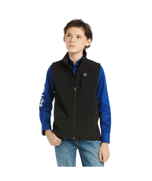 Boys Black Softshell Vest