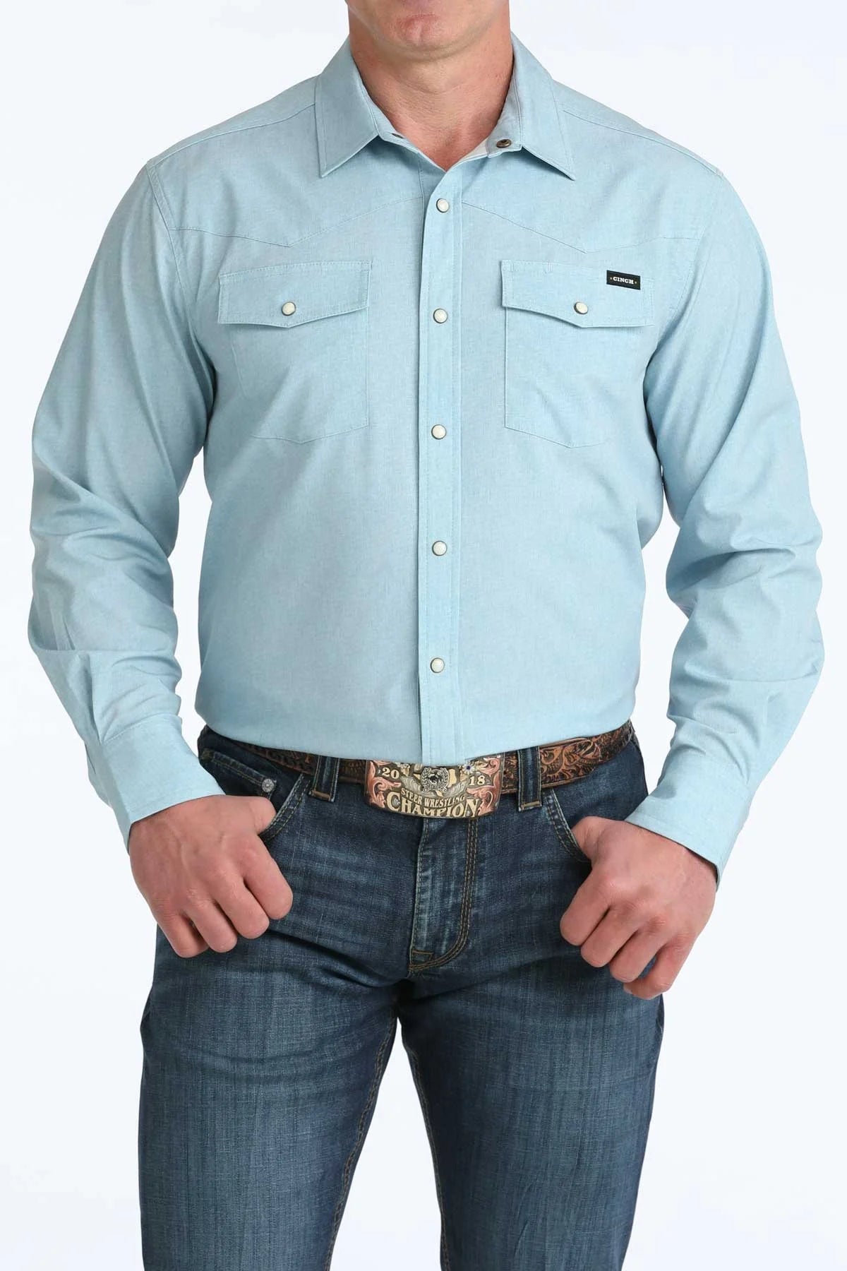 Blue camp shirt