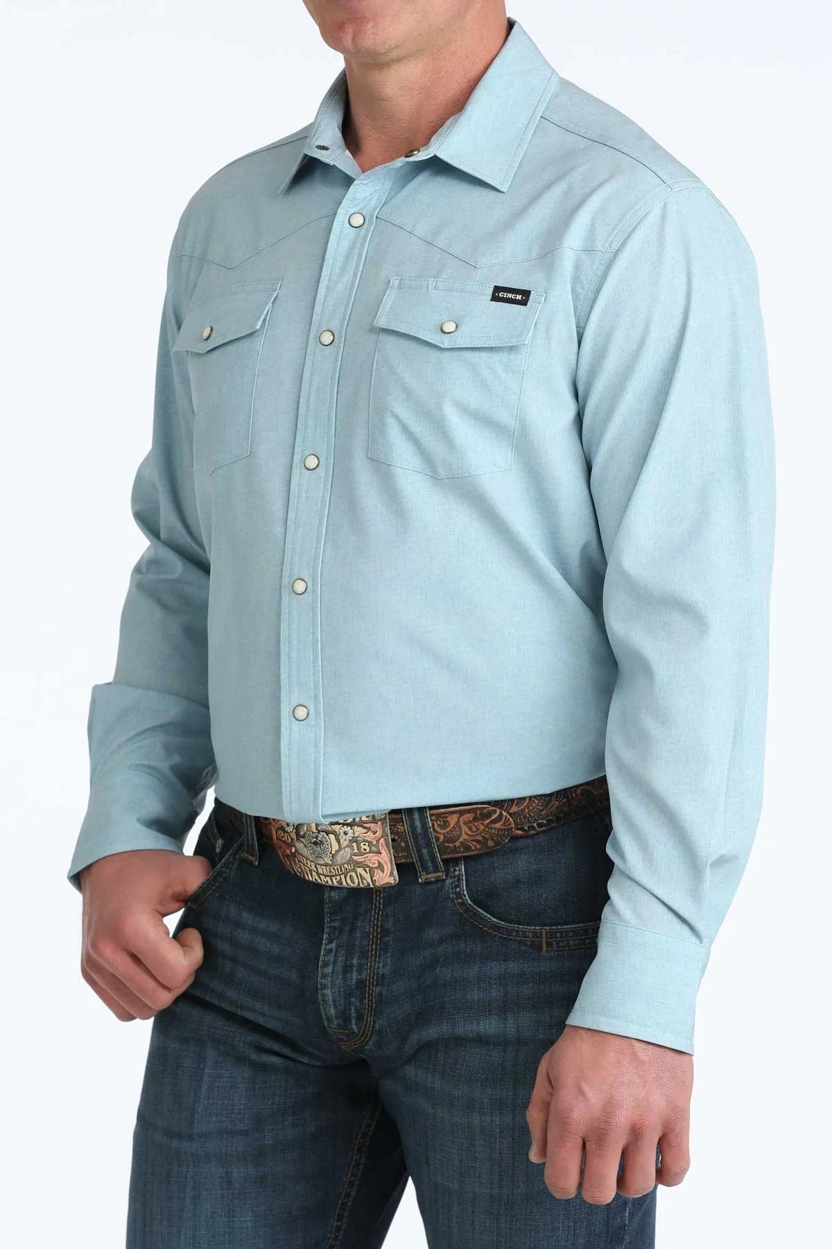 Blue camp shirt