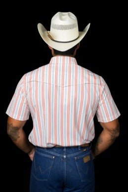 THE JAKE IN SALMON - SHORT SLEEVE SNAP